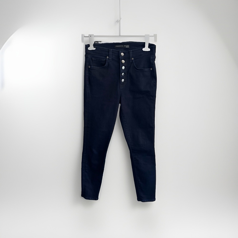 VERONICA BEARD JEANS DEBBIE SKINNY HIGH RISE INDIGO BLUE‎ BUTTON FLY SIZE 29/8